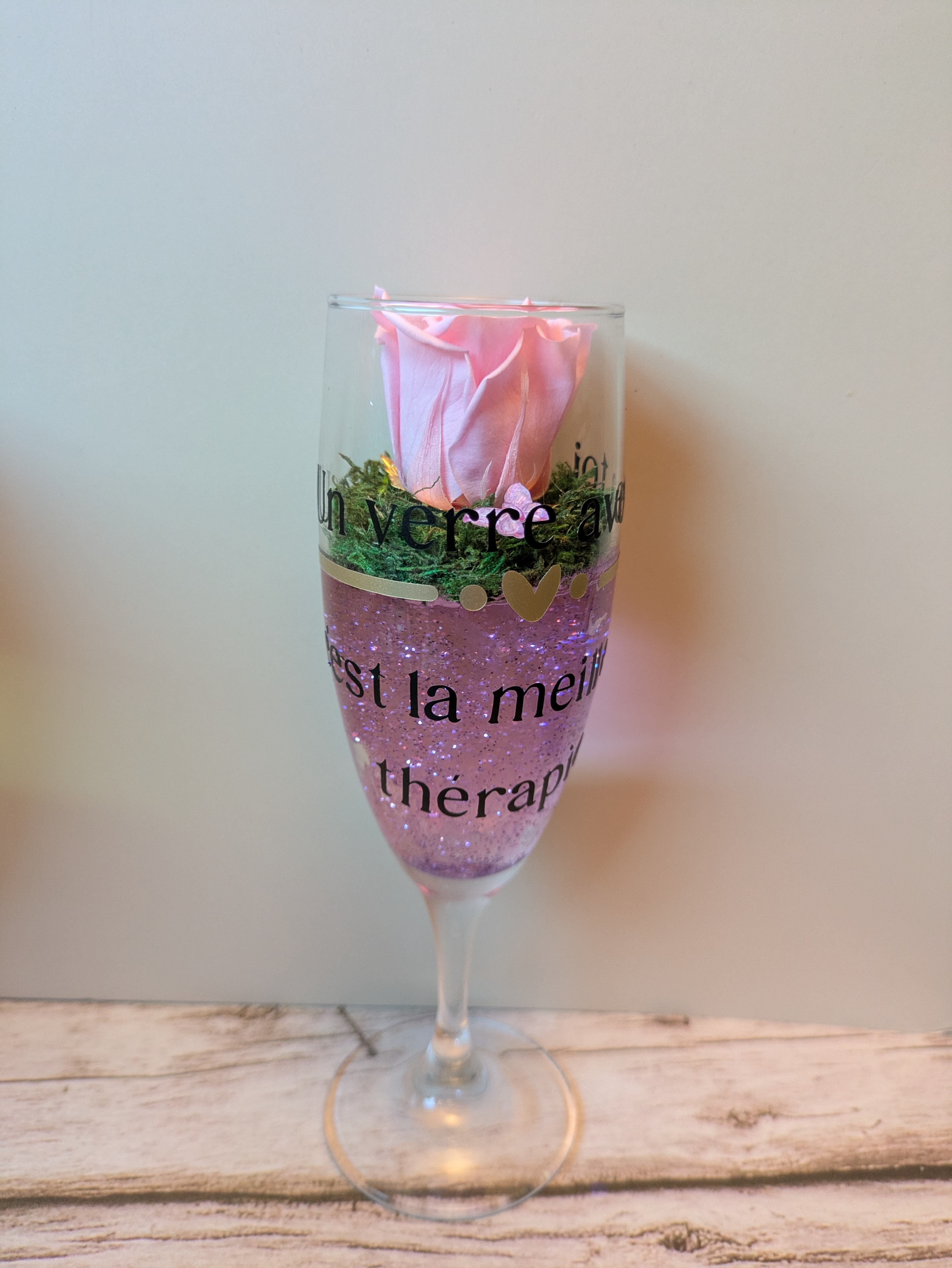 Flûte fleurie un verre avec toi