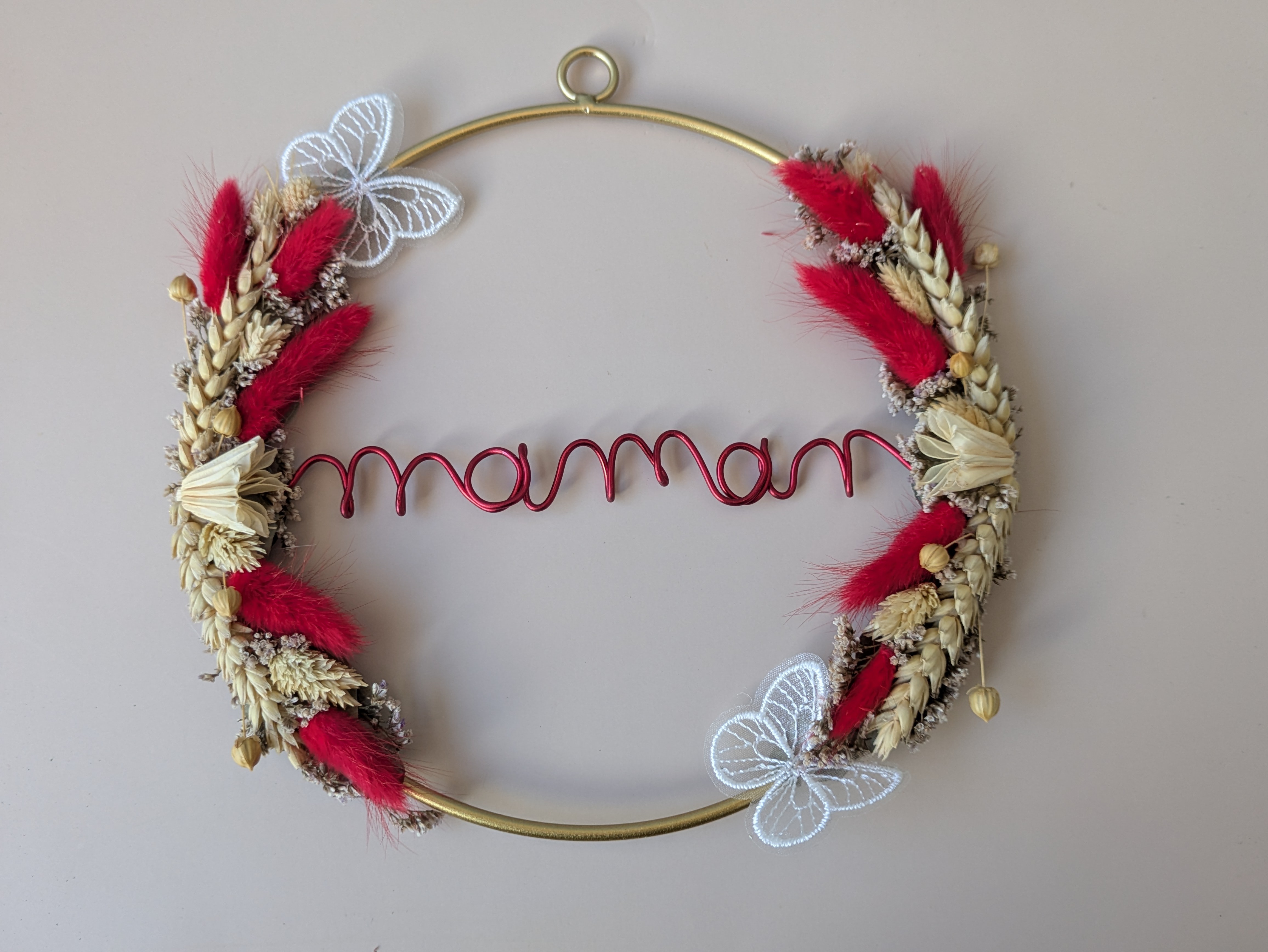 Couronne fleurs séchées mamam