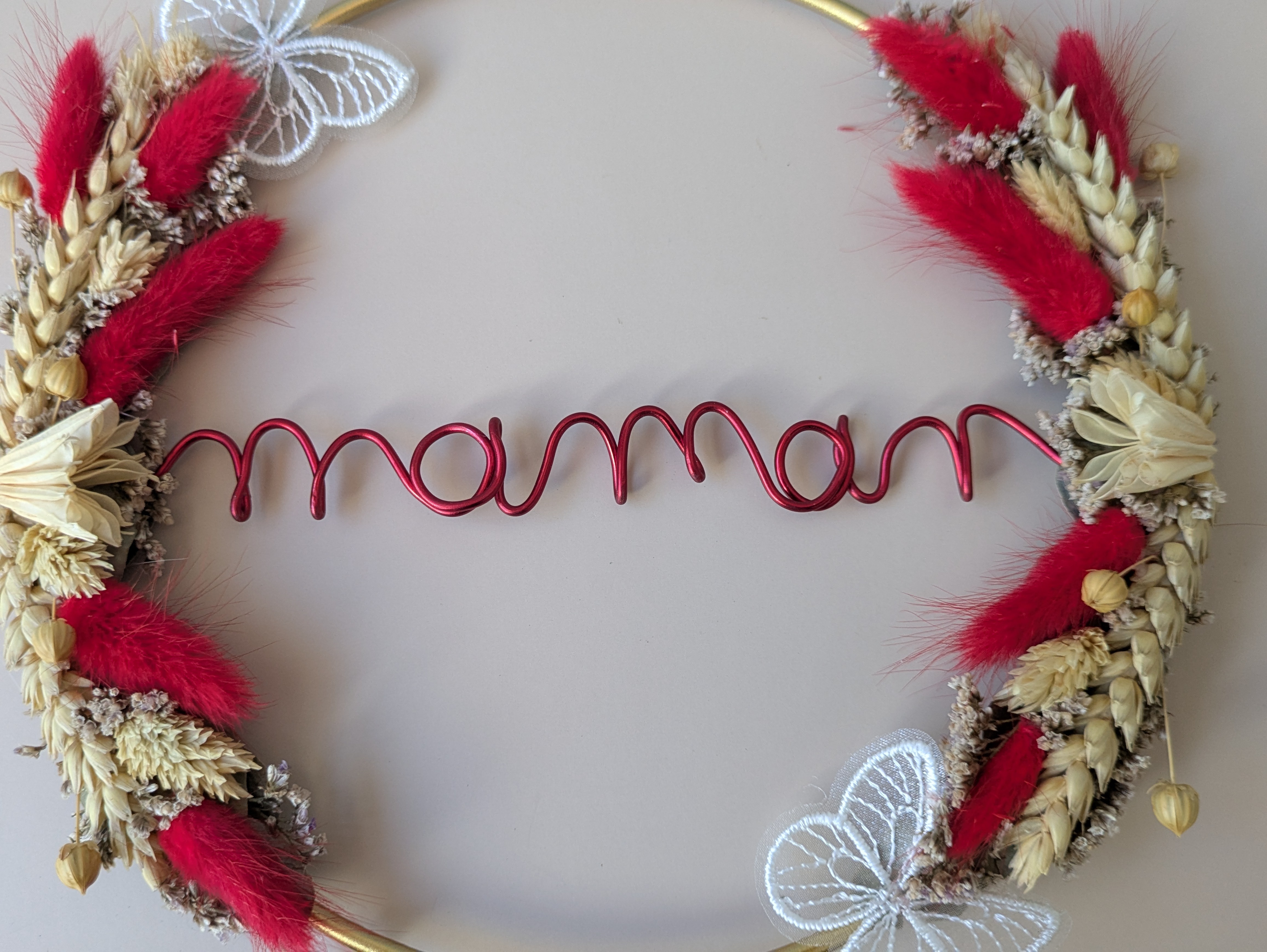 Couronne fleurs séchées mamam