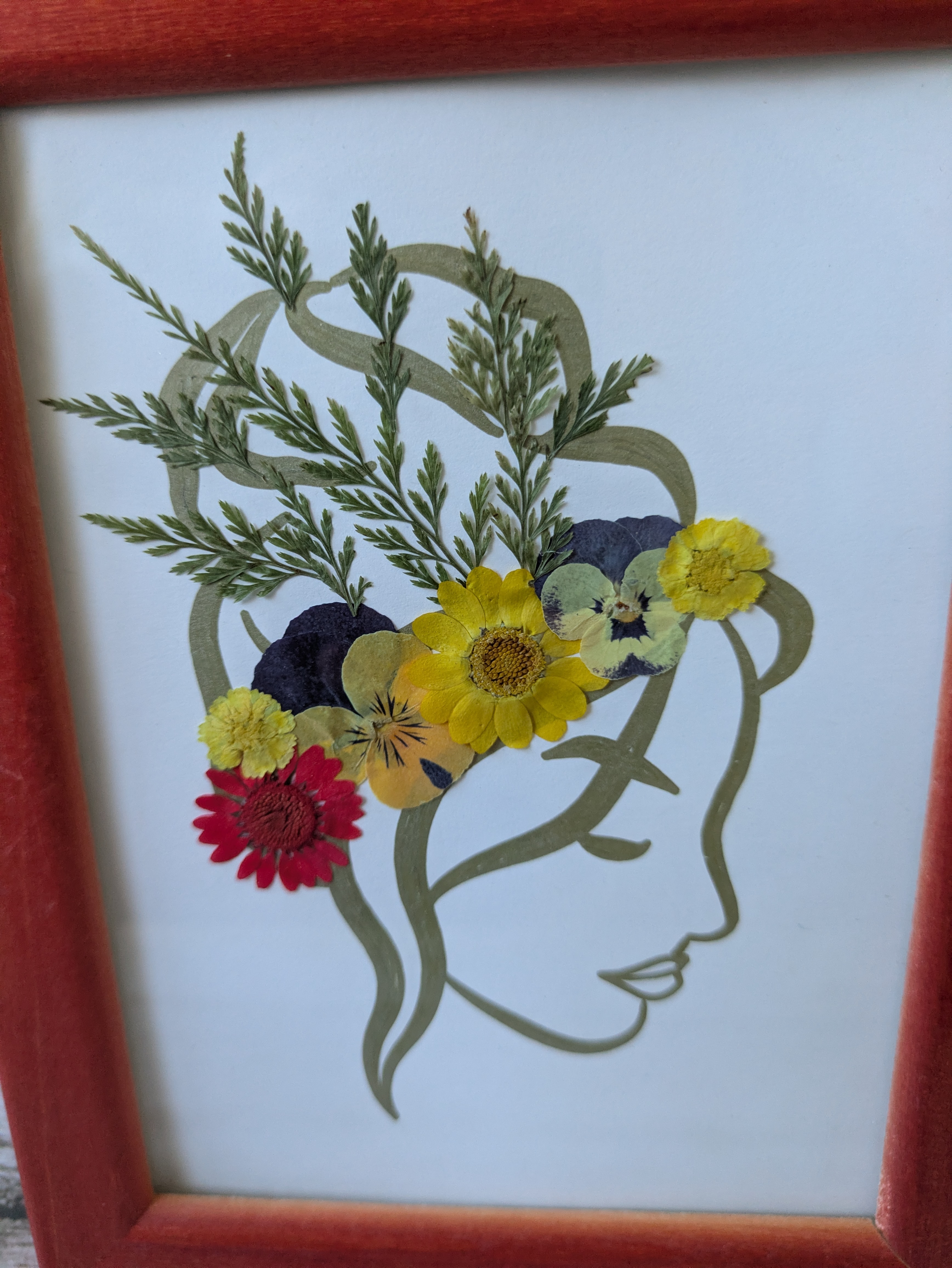 Cadre fleurs pressées lylou