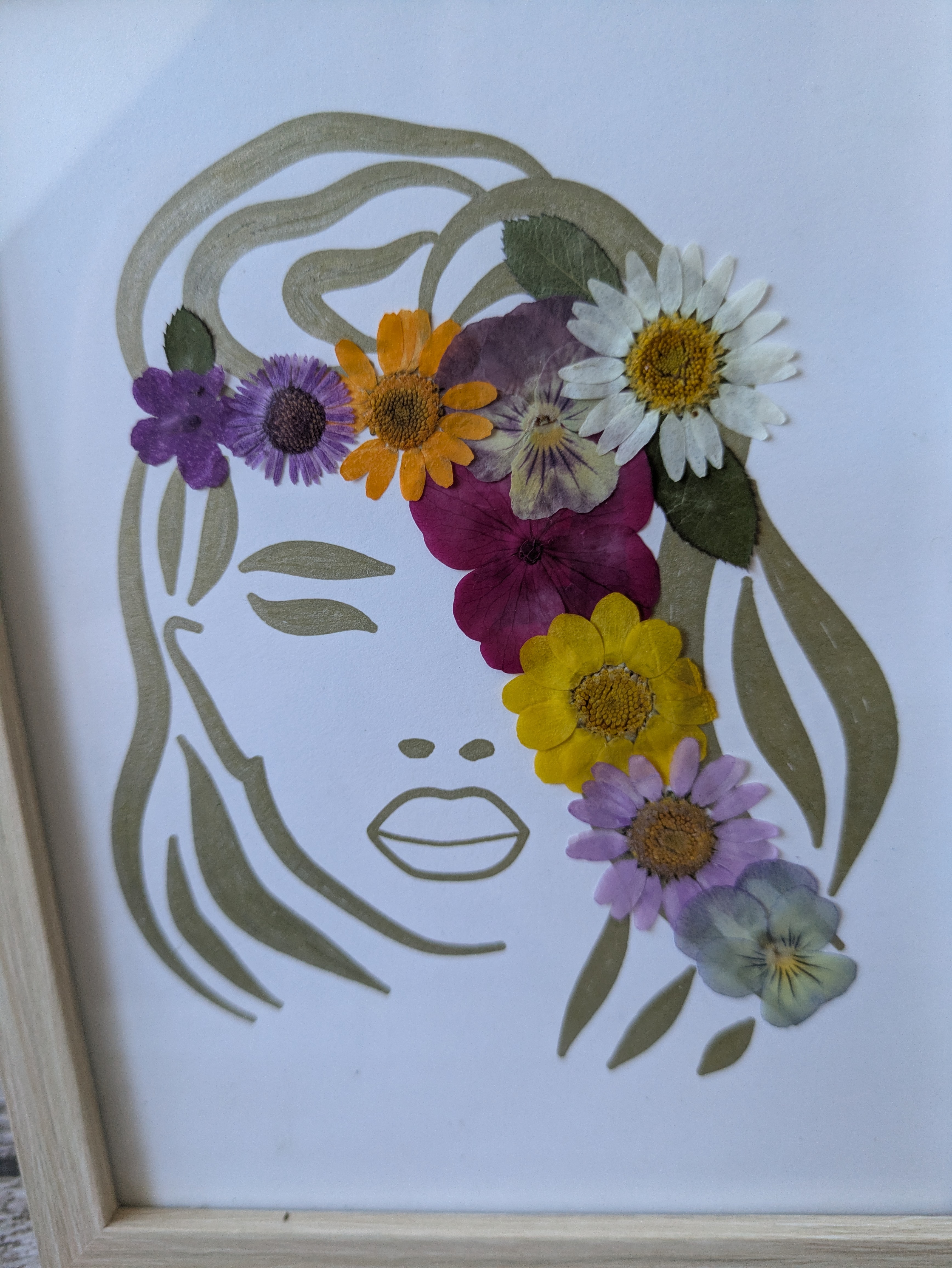 Cadre fleurs pressées ilyana