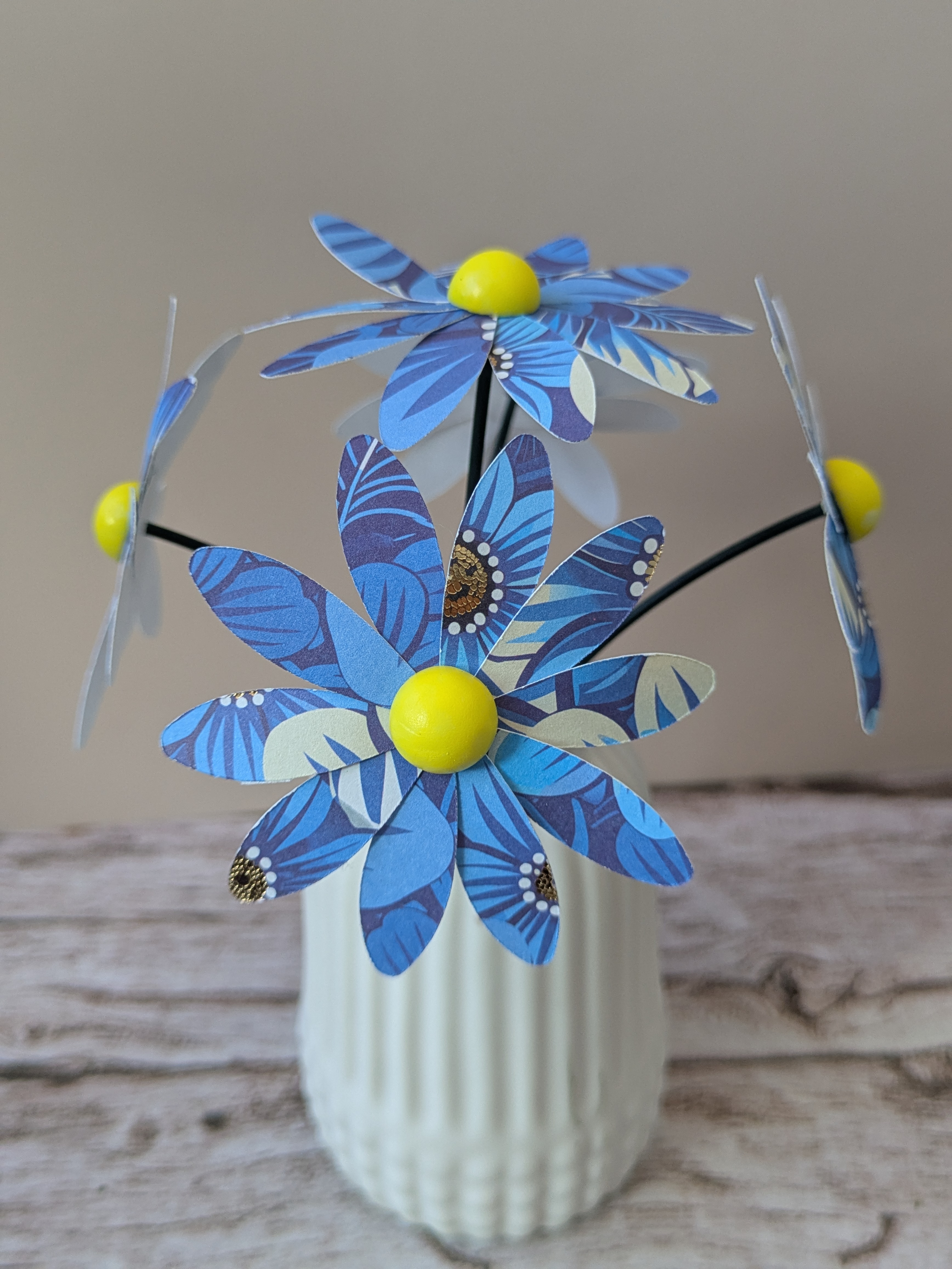 Bouquet de marguerites bleues
