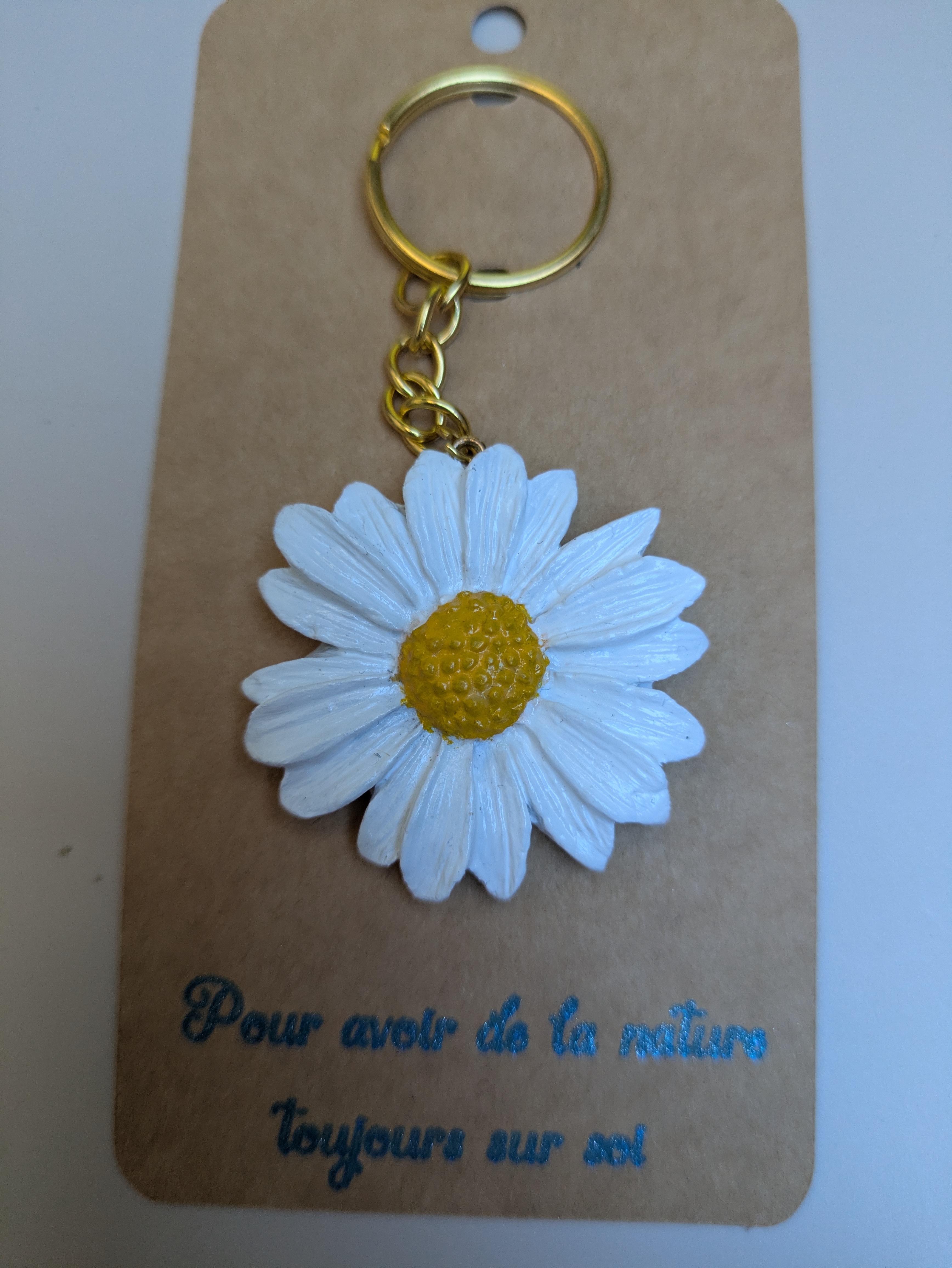 Porte- clé marguerite 