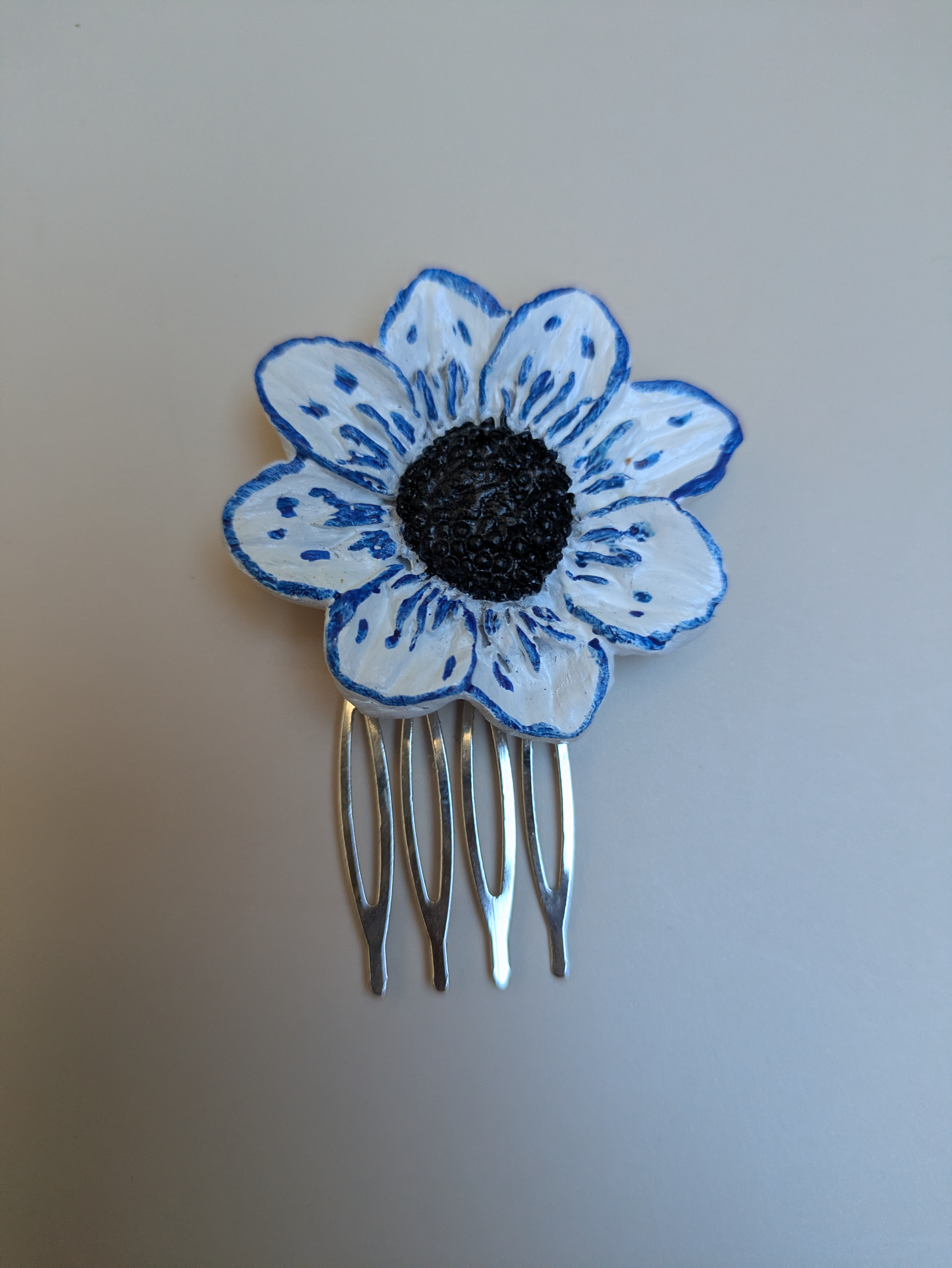 Peigne fleur blanche 