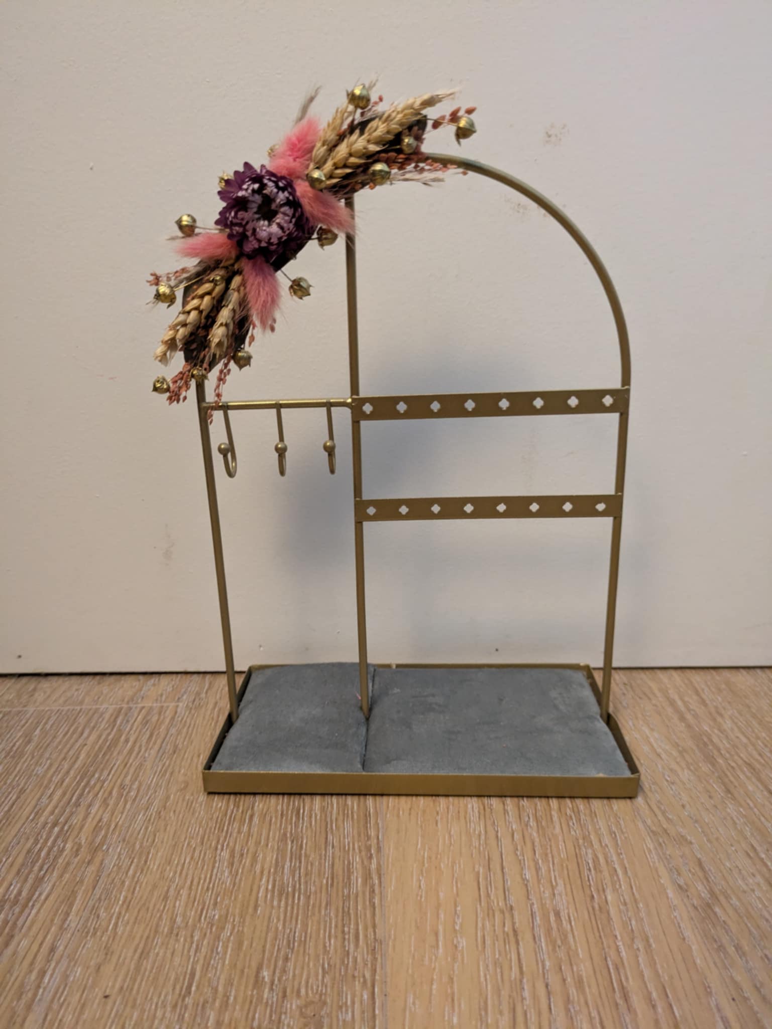 Porte bijoux fleurs séchées
